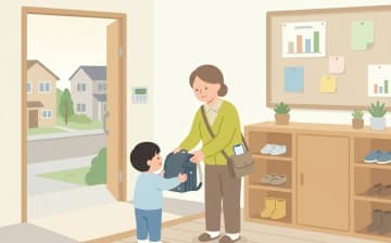 子育て中に介護職で働くポイント｜使える制度と職場の見極め方を表すイラスト
