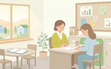 介護職場のハラスメント相談先｜職場内・公的窓口への相談手順と記録の残し方を表すイラスト