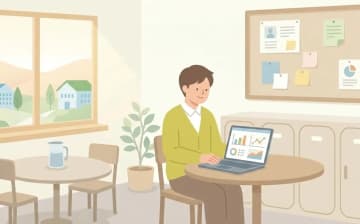 介護福祉士の年収はいくら？月給平均約35万円の内訳と経験年数別の目安を表すイラスト