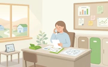 介護施設の管理職の仕事内容を表すイラスト