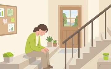 介護を辞めたい時の考え方と対処を表すイラスト