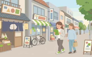 大阪府で介護職求人を探すポイント｜給与の構造・エリア・通勤手段の選び方を表すイラスト