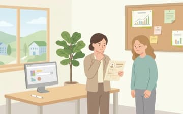 介護職員を採用できない理由と対策を表すイラスト