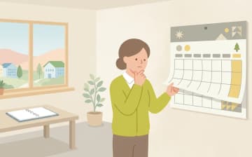 介護の転職に良い時期はいつ？を表すイラスト