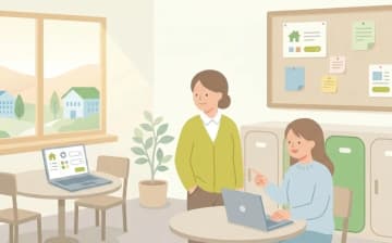 介護求人の絞り込み検索のやり方を表すイラスト