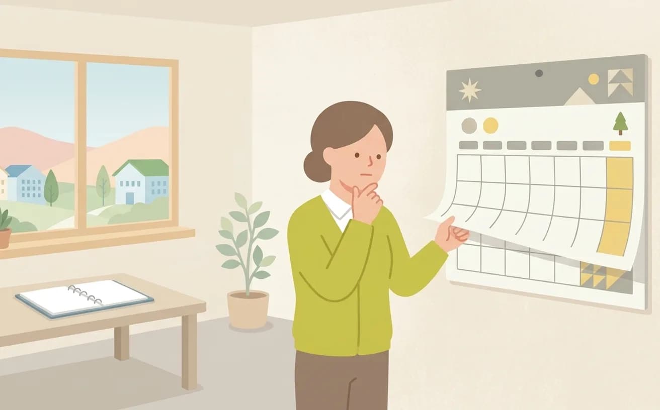 介護の転職に良い時期はいつ?を表すイラスト