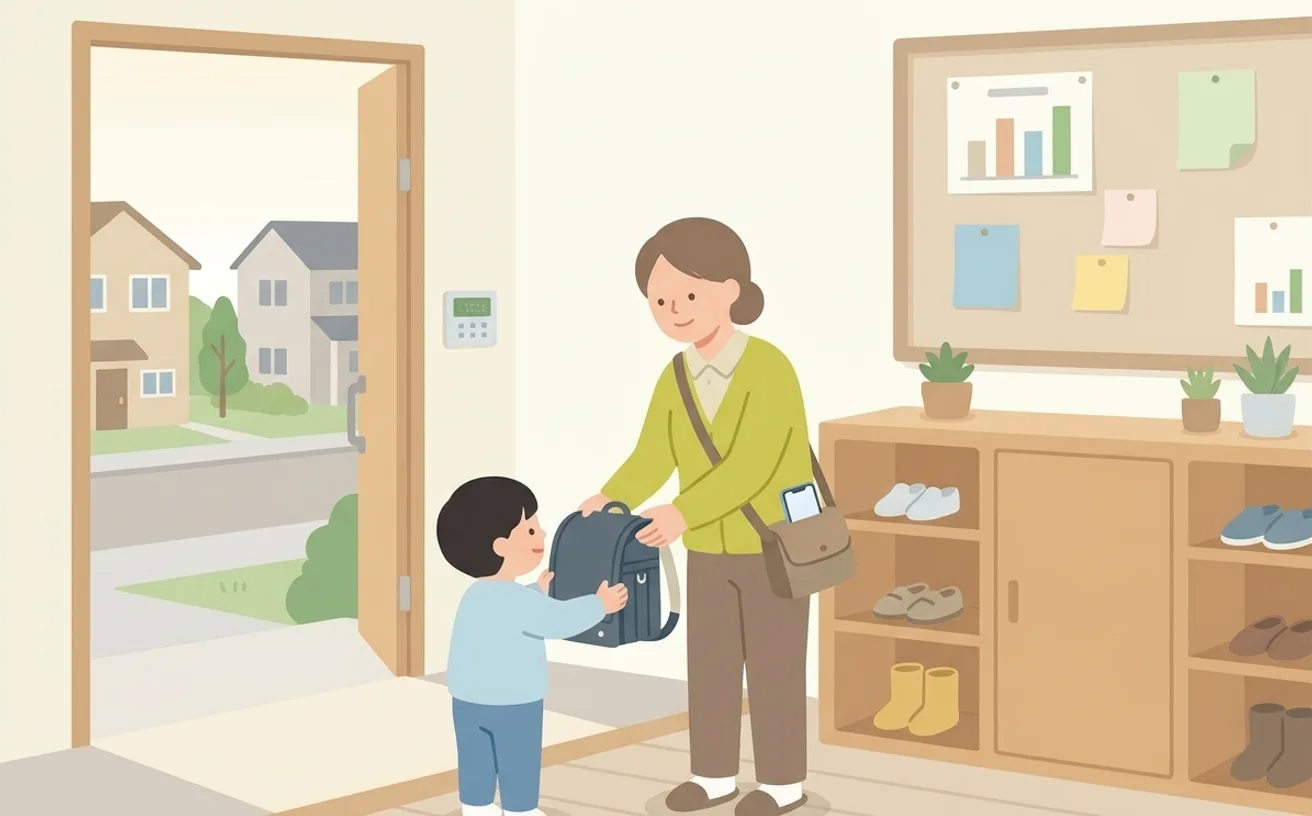 子育て中に介護職で働くポイント｜使える制度と職場の見極め方を表すイラスト