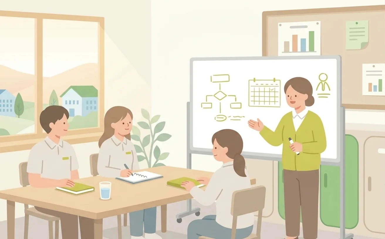サービス提供責任者(サ責)の仕事とはを表すイラスト