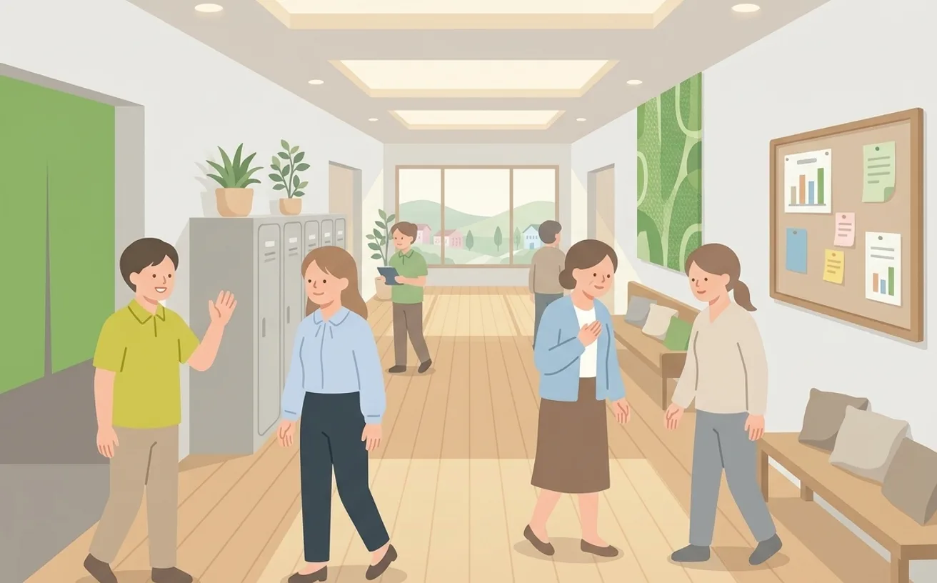 介護の職種一覧と仕事内容の違いを表すイラスト