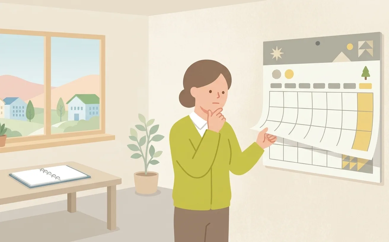 介護の転職に良い時期はいつ？を表すイラスト
