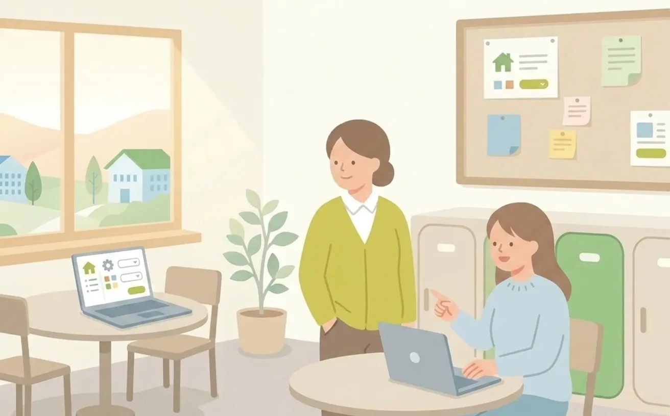介護求人の絞り込み検索のやり方を表すイラスト