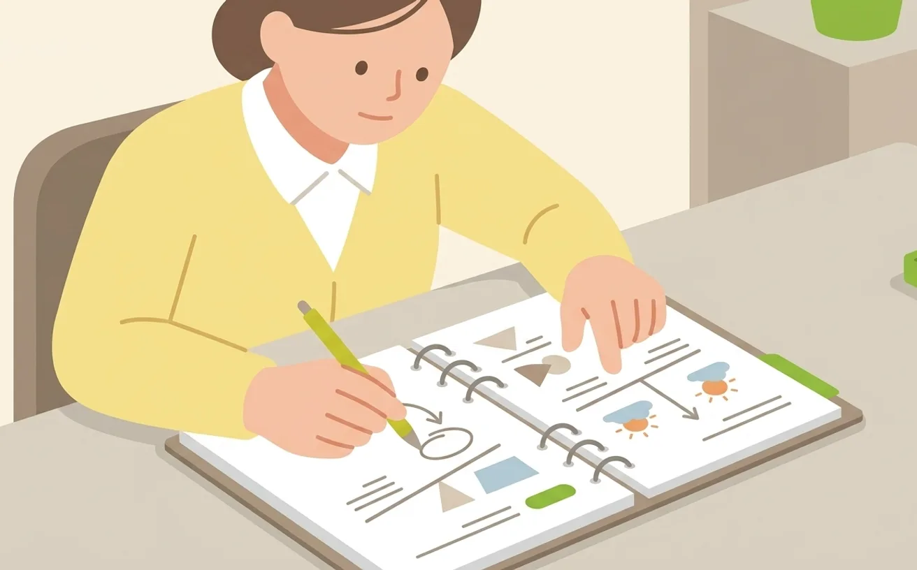 介護を辞めるか続けるかの判断基準を表すイラスト